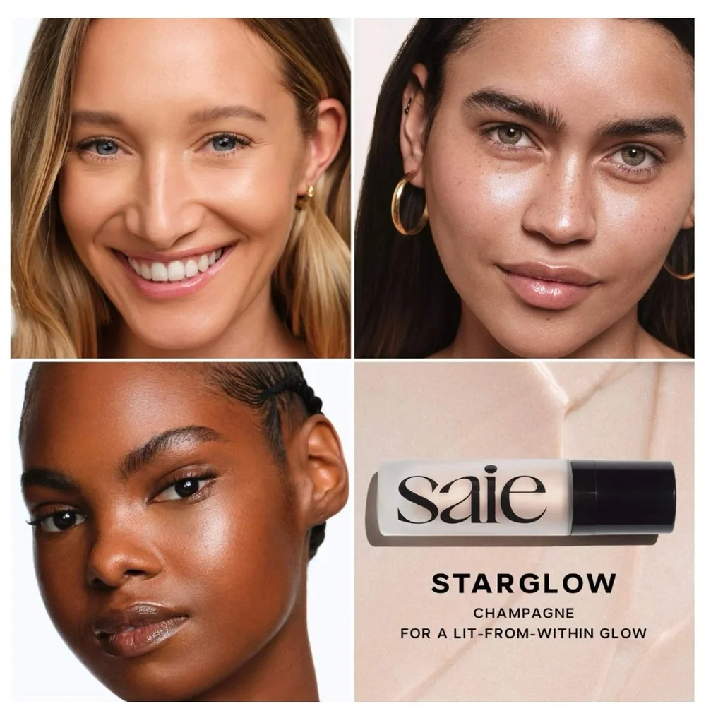 SAIE Glowy Super Gel Lightweight Dewy Liquid Highlighter Starglow Mini .5oz